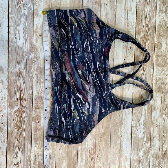 lululemon Energy Bra Mini Sweatr Multi Strappy size 8 - Picture 3 of 10